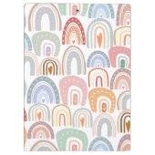 かわいいモダンパステルレインボー先生 クリップボード (裏面)