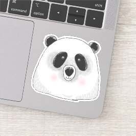 かわいいモダンパンダのアート。子供はおもしろい動物を産む シール