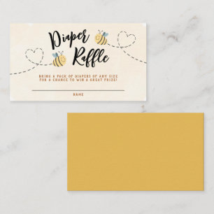 かわいいモダンビーおむつラッフルベビーシャワー エンクロージャーカード