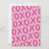 かわいいモダンピンクのガレンタインズデーパーティーカード シーズンカード (裏面)