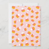 かわいいモダンピンクの幽霊 ハロウィン招待状 招待状 (裏面)