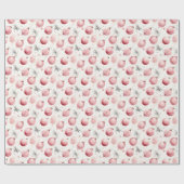 かわいいモダンピンクの水色のクリスマスデコレーション ラッピングペーパー (フラット)