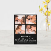 かわいいモダンフォトコラージュ幸せなファースト・マザーズ・デイ カード (黄色い花)