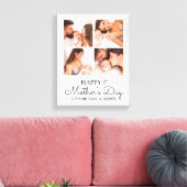かわいいモダンフォトコラージュ幸せなファースト・マザーズ・デイ キャンバスプリント (インサイチュ (リビング))