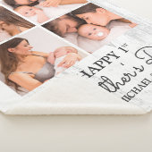 かわいいモダンフォトコラージュ幸せなファースト・マザーズ・デイ シェルパブランケット (3/4)