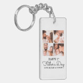 かわいいモダンフォトコラージュHappy First Faters Day キーホルダー (正面左)