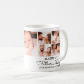 かわいいモダンフォトコラージュHappy First Faters Day コーヒーマグカップ (正面右)
