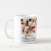 かわいいモダンフォトコラージュHappy First Faters Day コーヒーマグカップ (左)