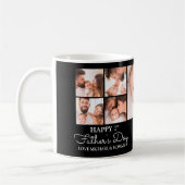 かわいいモダンフォトコラージュHappy First Faters Day コーヒーマグカップ (左)