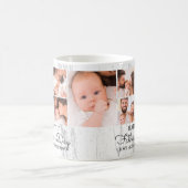 かわいいモダンフォトコラージュHappy First Faters Day コーヒーマグカップ (中央)
