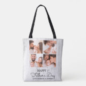 かわいいモダンフォトコラージュHappy First Faters Day トートバッグ (裏面)