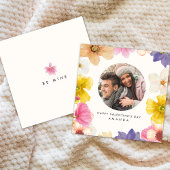 かわいいモダンフローラフォトバレンタインのデイカード 招待状