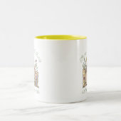 かわいいモダンブッククラブ恋人ワイルドフラワー ツートーンマグカップ (中央)