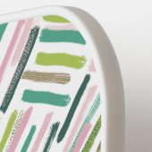 かわいいモダンブラシストロークのパターン ピックルボールラケット (左詳細)