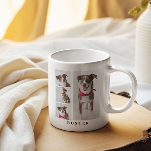 かわいいモダンペットの写真コラージュ&引用 コーヒーマグカップ