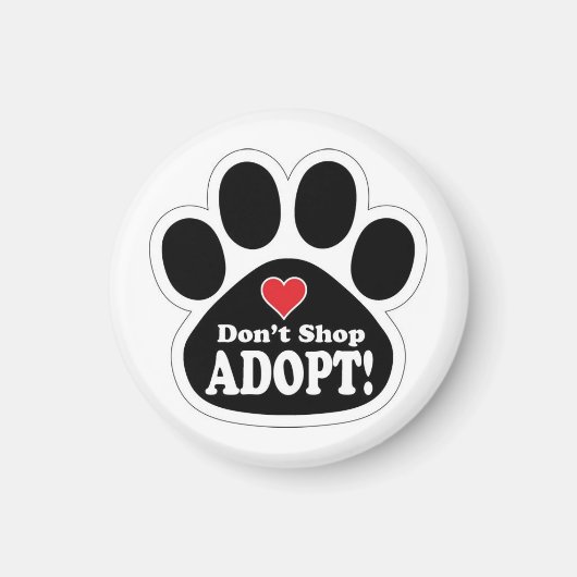 かわいいモダンペット引用文採用しないショップ マグネット (正面)