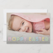 かわいいモダンホッピー復活祭のホリデーフォトカード シーズンカード (正面)