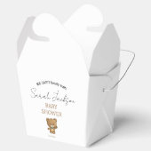 かわいいモダンホワイトニュートラルテディベア赤ちゃんシャワー フェイバーボックス (オープン)