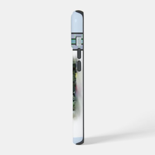 かわいいモダンボクサーのドッグアート iPhone 15ケース (左側面)