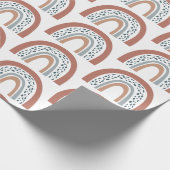 かわいいモダンボホニュートラルレインボーラッピング紙 ラッピングペーパー (角)