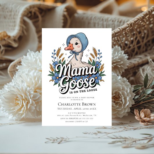 かわいいモダンマガースベイビーシャワー 招待状