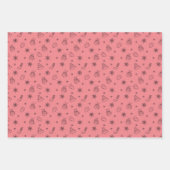 かわいいモダンミニマルなクリスマスウィンターセット ラッピングペーパーシート (正面2)