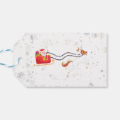 かわいいモダンユニコーンサンタパーソナライズされたネームクリスマス ギフトタグ (裏面横)