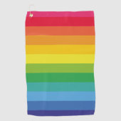 かわいいモダンレインボカラー ゴルフタオル (正面)