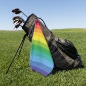 かわいいモダンレインボカラー ゴルフタオル (グリーン)