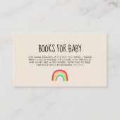 かわいいモダンレインボーシャワー予約リクエストカード エンクロージャーカード (正面)