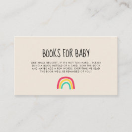 かわいいモダンレインボーシャワー予約リクエストカード エンクロージャーカード