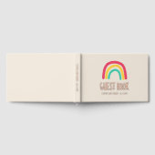 かわいいモダンレインボーバラゴールドフォイルベビーシャワー ゲストブック (全面)