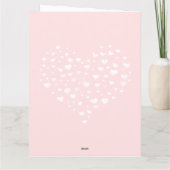 かわいいモダンレッドピンクハートハッピーバレンタインデー カード (裏面)