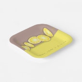 かわいいモダンレモンのスライスふりかけ赤ちゃんシャワー ペーパープレート (傾斜あり)