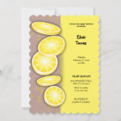 かわいいモダンレモンのスライスふりかけ赤ちゃんシャワー 招待状 (正面)