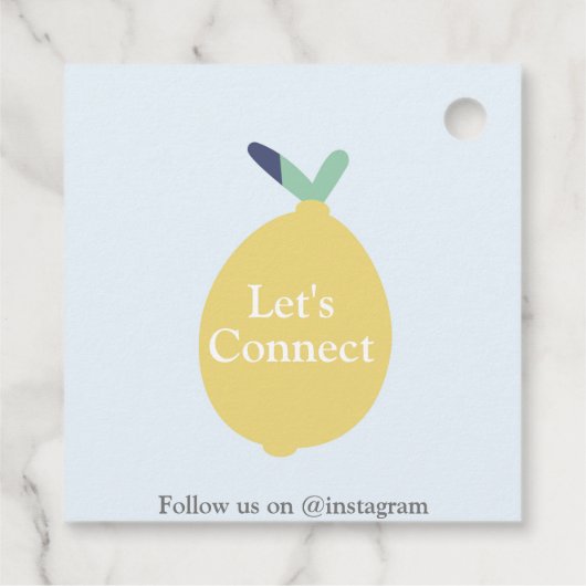 かわいいモダンレモンサンキューカンパニー文字クラシック フェイバータグ (裏面)