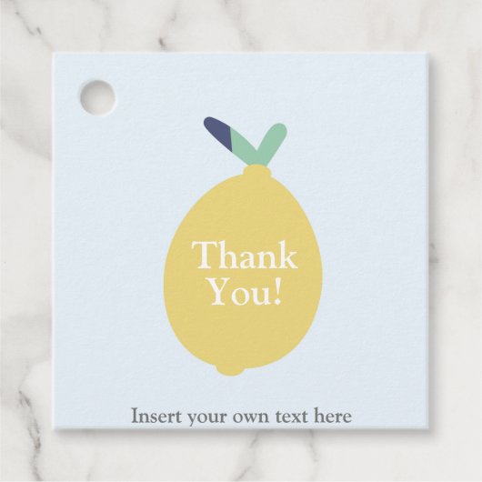 かわいいモダンレモンサンキューカンパニー文字クラシック フェイバータグ (正面)