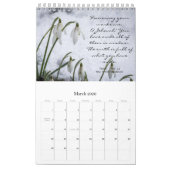 かわいいモダン写真の花と宗教 カレンダー (3月 2026)