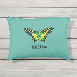 かわいいモダン写真バタフライ追加の名前 アウトドアクッション