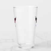 かわいいモダン写真バタフライ追加の名前 タンブラーグラス (左)