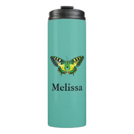 かわいいモダン写真バタフライ追加の名前 タンブラー