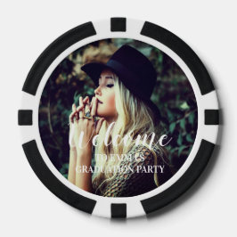 かわいいモダン写真卒業式パーティー ポーカーチップ