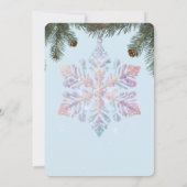 かわいいモダン冬の雪片かわいい赤ちゃんシャワー 招待状 (裏面)