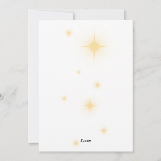 かわいいモダン出生シーンベビーイエス シーズンカード (裏面)