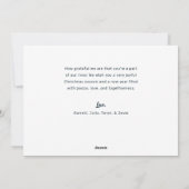 かわいいモダン動物の友達とそりのクリスマス シーズンカード (裏面)