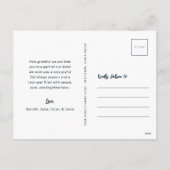 かわいいモダン動物の友達とそりのクリスマス シーズンポストカード (裏面)