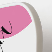 かわいいモダン名大ピンク水玉模様 ピックルボールラケット (左詳細)