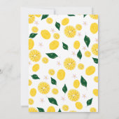 かわいいモダン妊婦 レモン ベイビーシャワー招待状 招待状 (裏面)