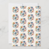 かわいいモダン宇宙宇宙飛行士エイリアンベビーシャワー 招待状 (裏面)