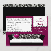 かわいいモダン家具のお披露目パーティー 招待状 (正面/裏面)